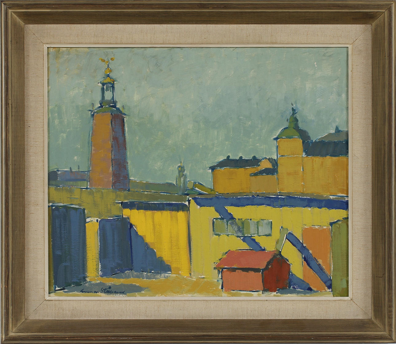 GUNNAR STÅLBRAND. olja på pannå, sign.