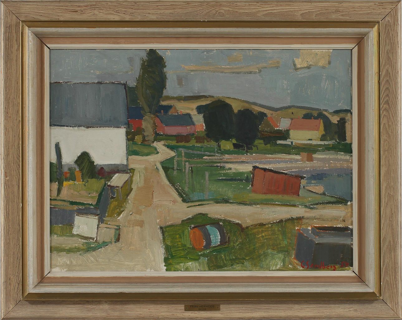 GOTTHARD SANDBERG. olja på pannå, sign.