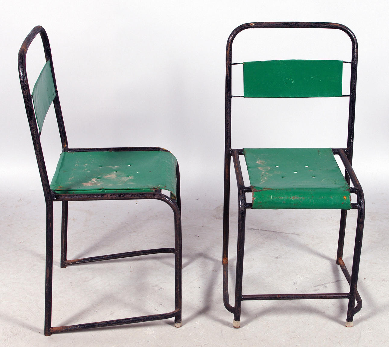 INDUSTRISTOLAR, 1 par, plåt metall.