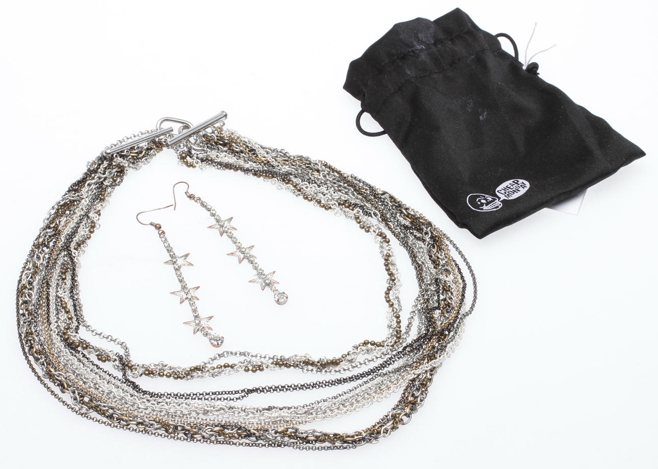 NECKLACE and EARRINGS, a pair, Cheap Monday.
