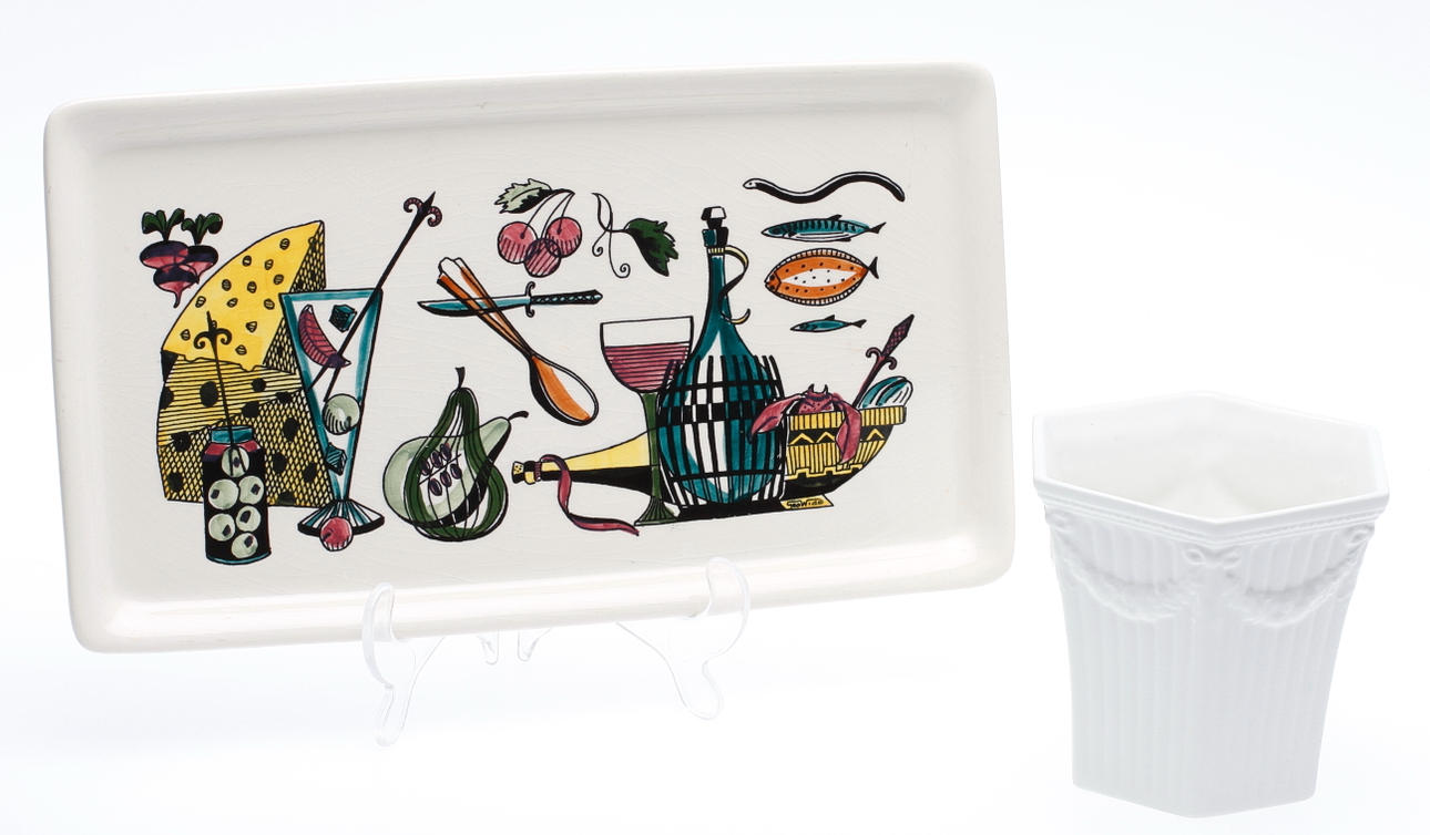 UPPLÄGGNINGSFAT, Design Wide, Deco, Hälsingborg samt YTTERFODER, "Empire" Gustavsberg.