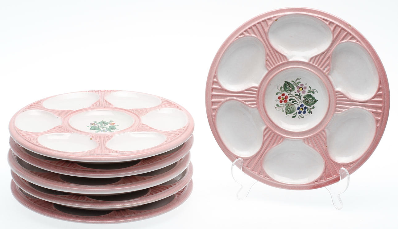 OSTRONTALLRIKAR, fajans, 6 st, Hedebo.