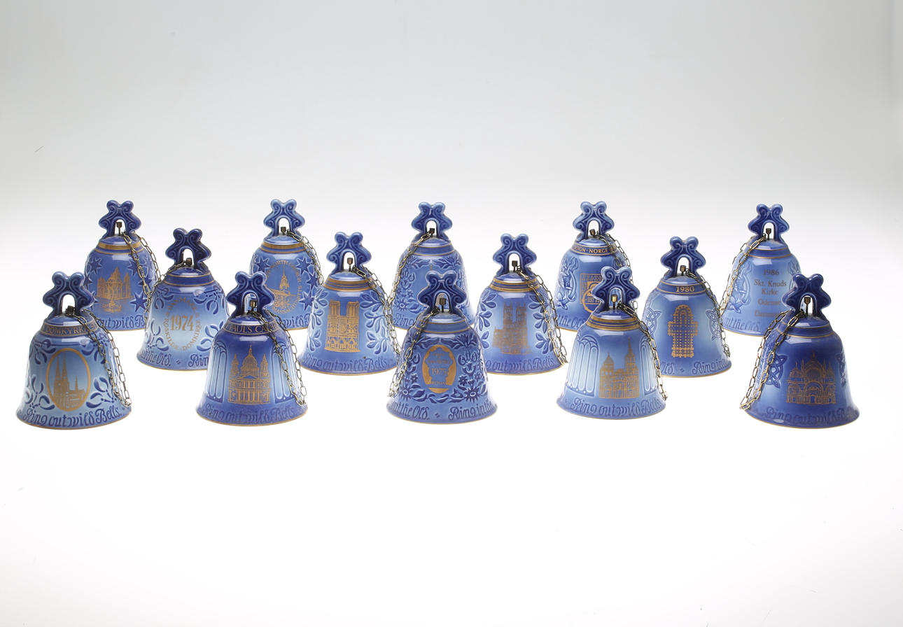 CLOCKS, 14 pcs, "annual clocks" Bing & Gröndahl.