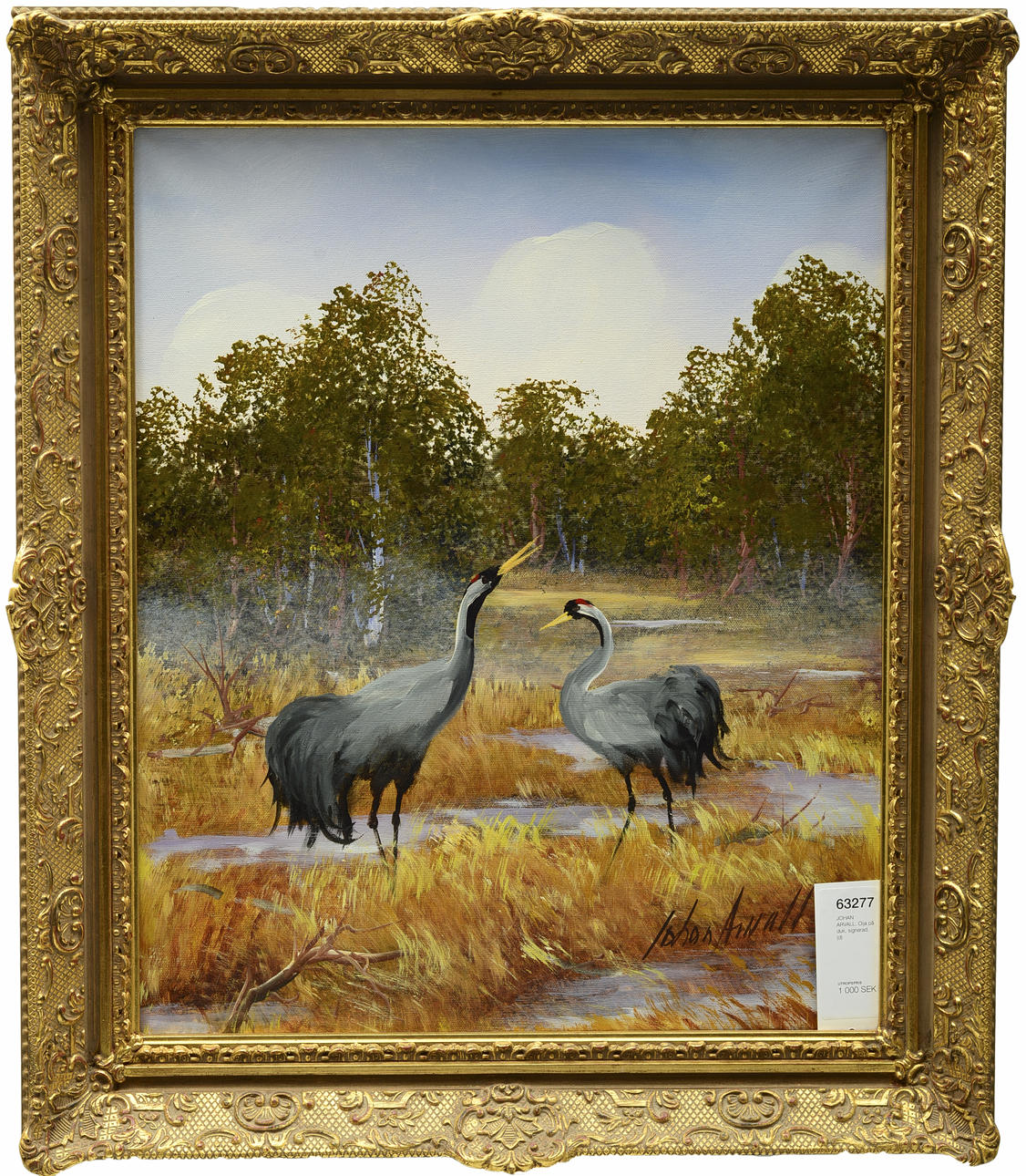 JOHAN ARVALL. Olja på duk, signerad.