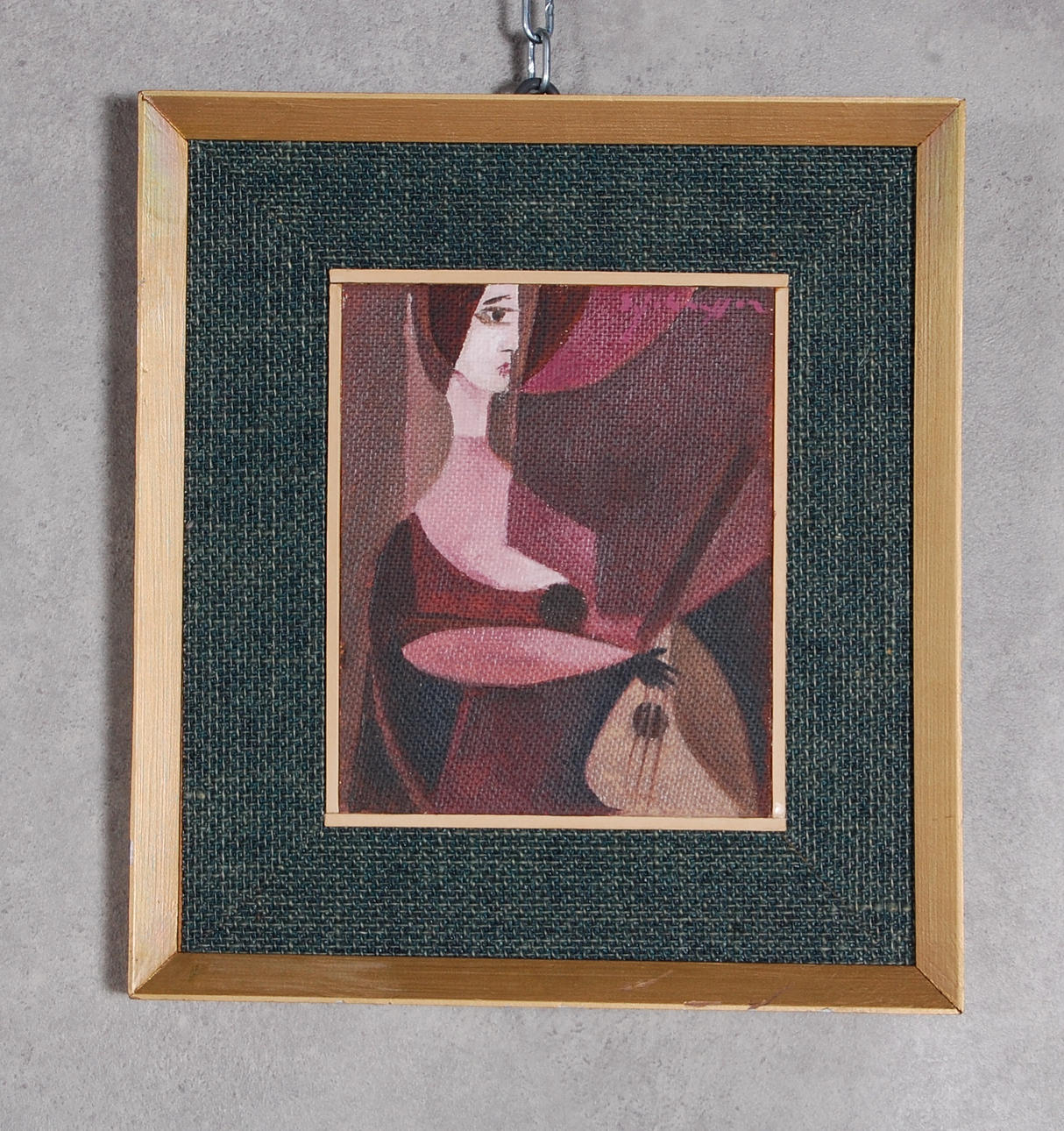 S JOHANSSON. olja på pannå, signerad.