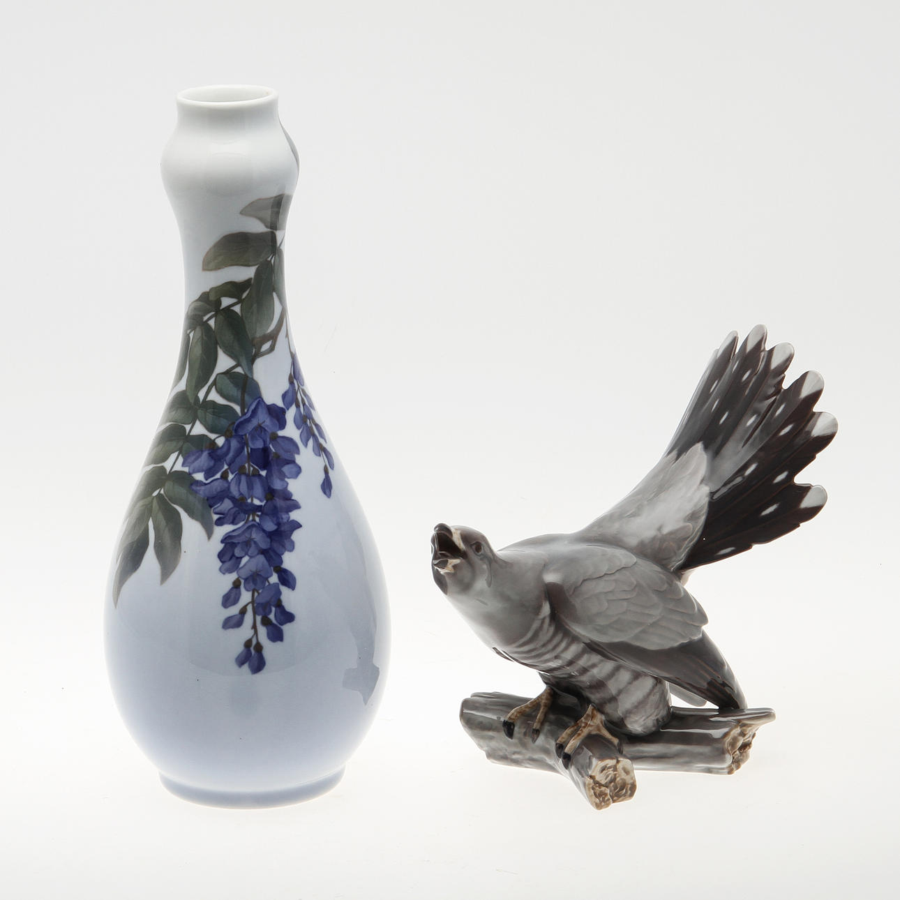 VAS samt FIGURIN, porslin, Royal Copenhagen.