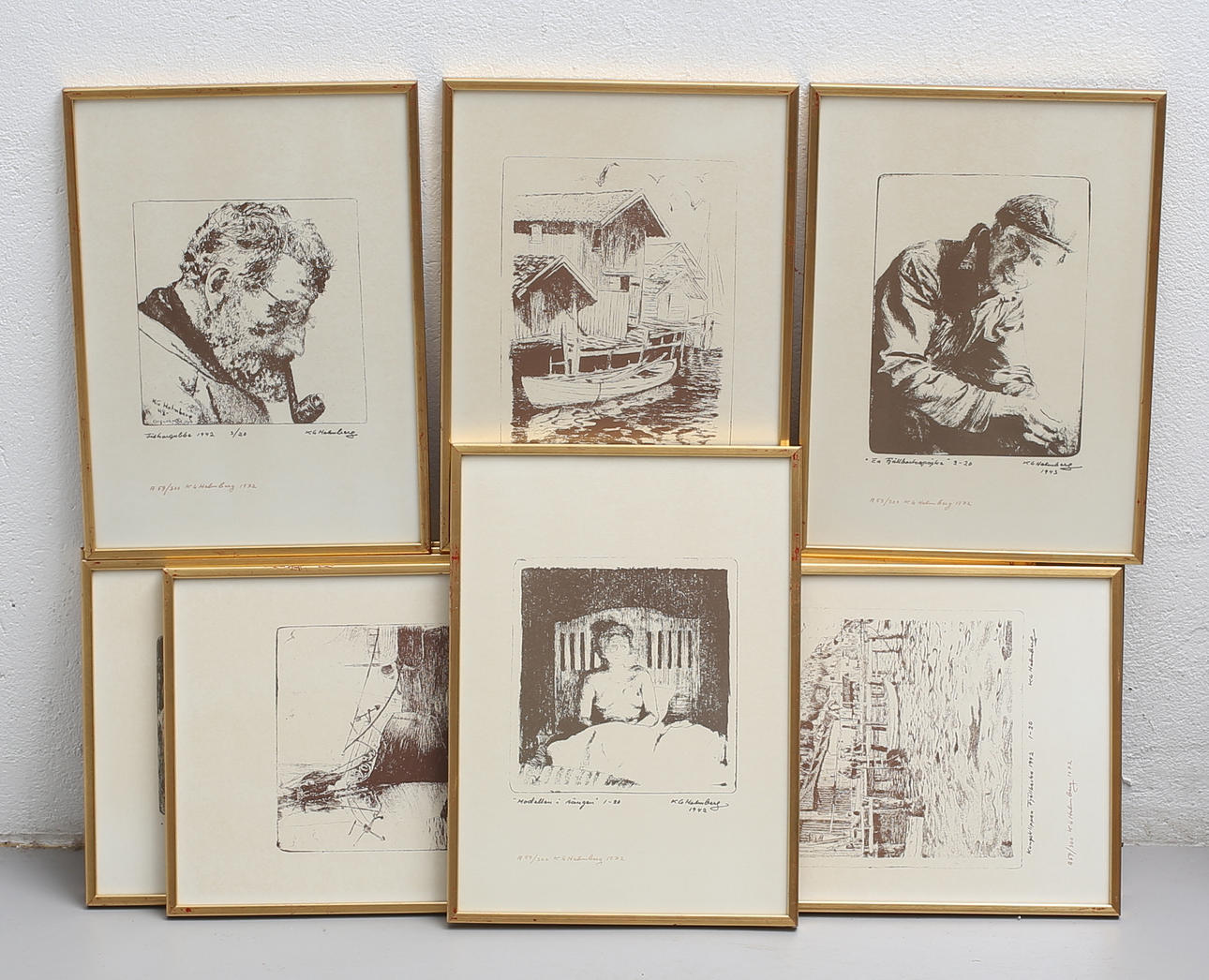 KARL GUSTAV HOLMBERG. 12 LITHOGRAPHS, numbered and signed.