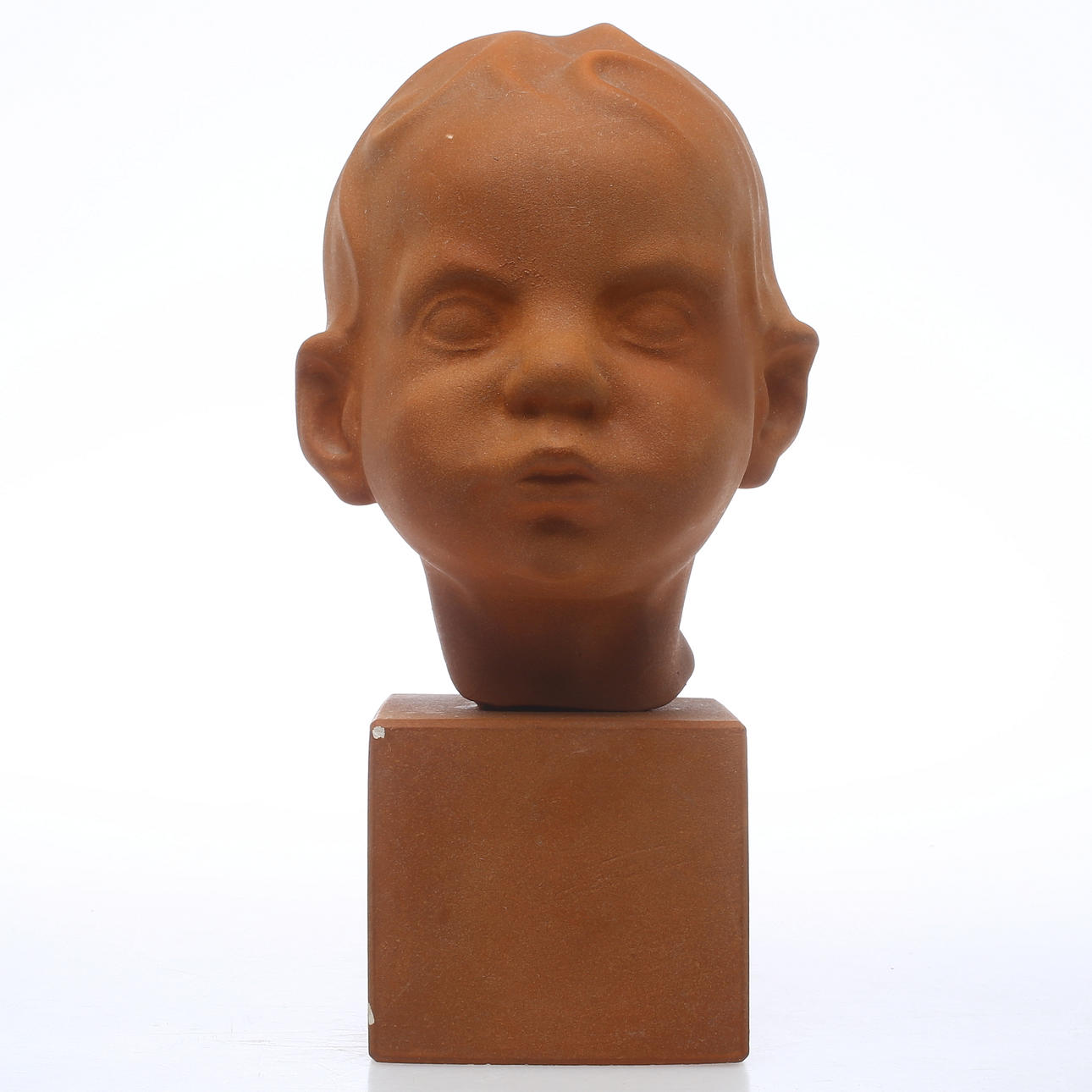 GÖSTA ALMGREN. bust, boy, plaster, signed and dated Rome 1922.