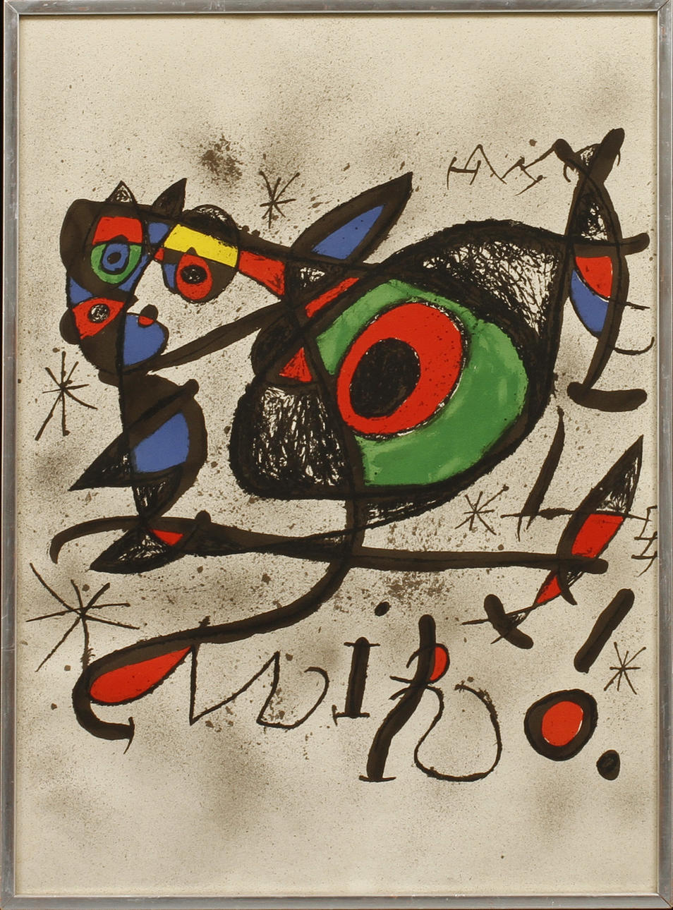 JOAN MIRO. after, composition, lithograph, signed in the print.
