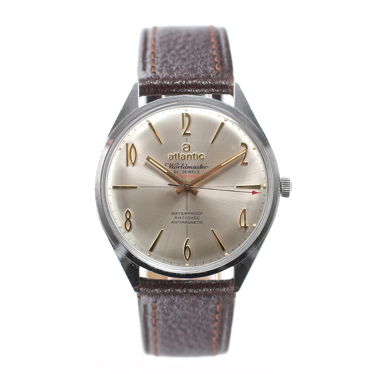 UHR, Stahl, Atlantic Worldmaster. 1960er.