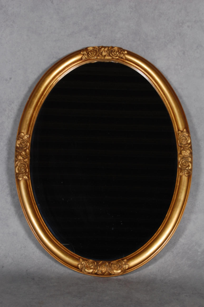 SPEGEL, oval,1900-tal.