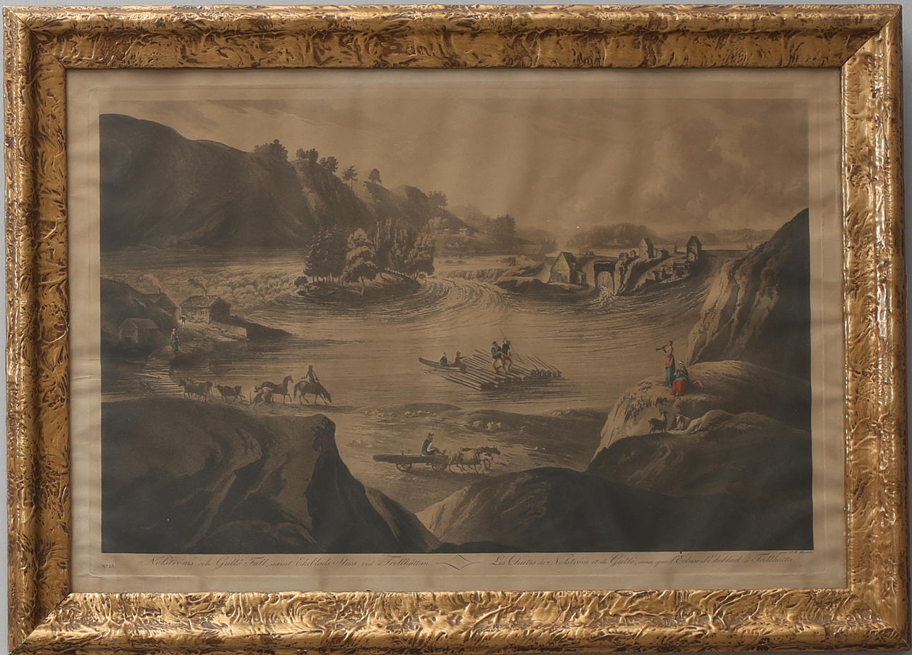 TRYCK, "Notsröms och Gullö Fall, samt Ekeblads Sluss vid Trollhättan".