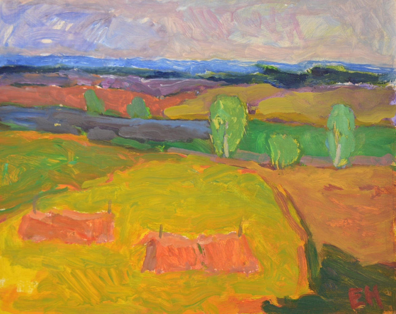 ERIK HOLMBERG. Oil on Board.