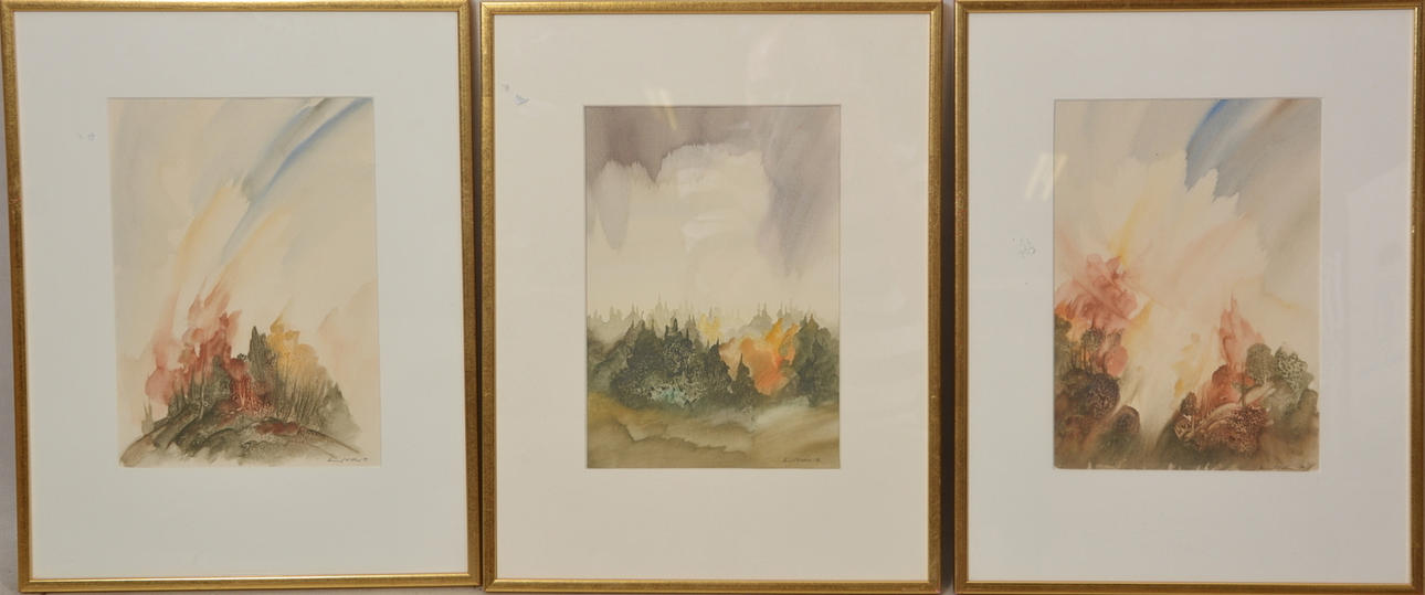 LENNART WALLIN. Akvareller, 3 st.