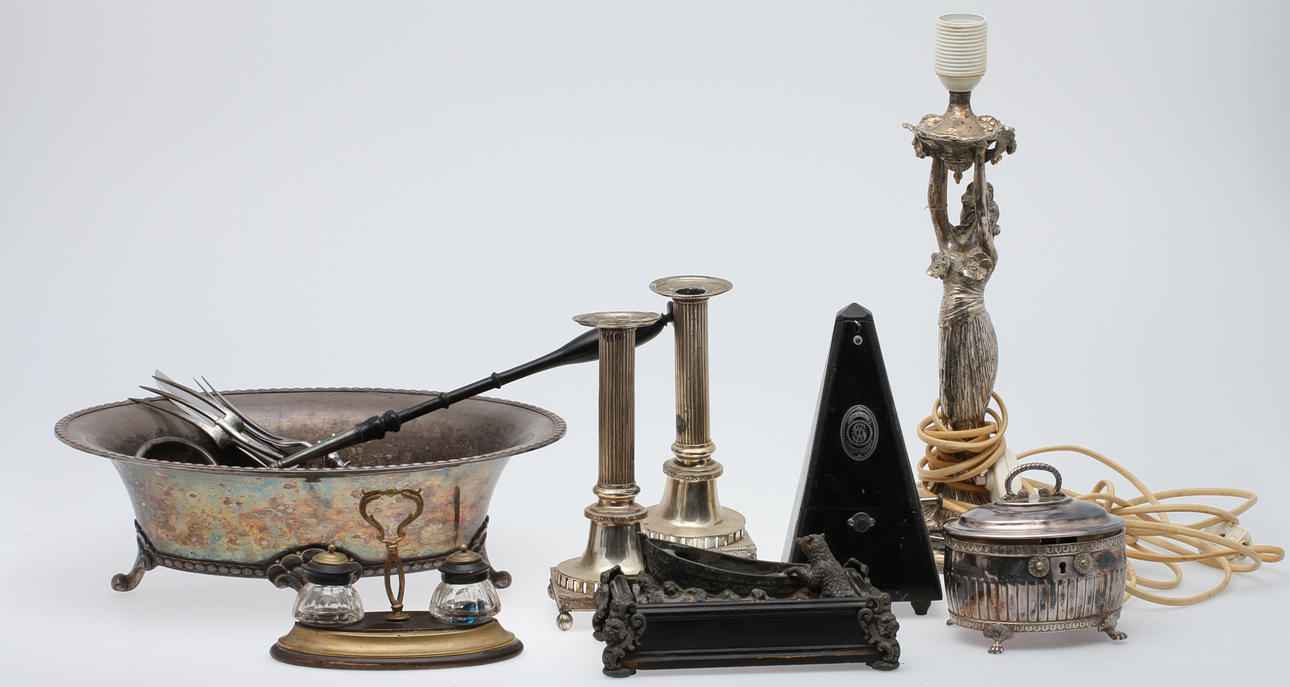 DIVERSE, 12 delar, nysilver mm.