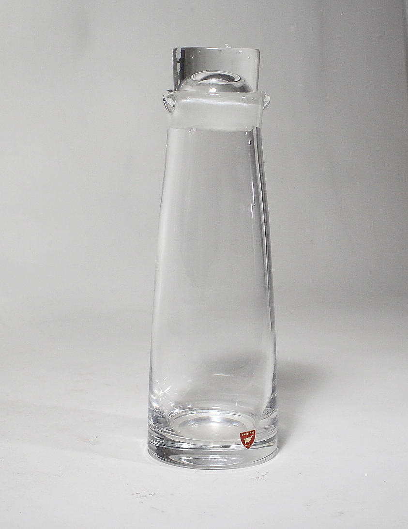 KARAFFE Glas. Orrefors Zeichen LU 3310 Vickey Lindstrand.