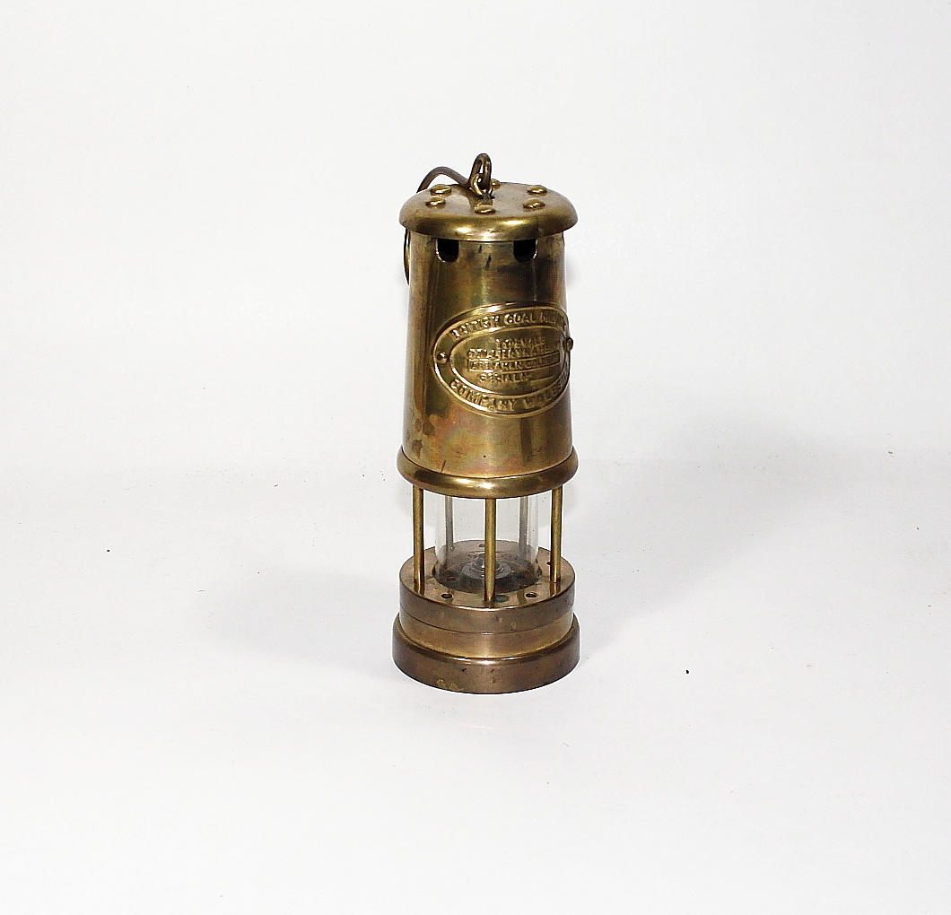 Grubenlampe, Messing.