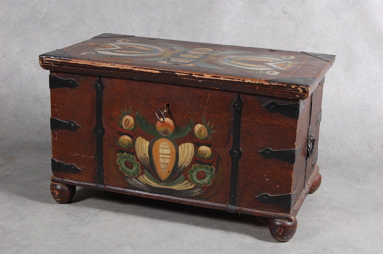 KISTA, kurbitsmålad, Dalarna, 17-1800-tal.