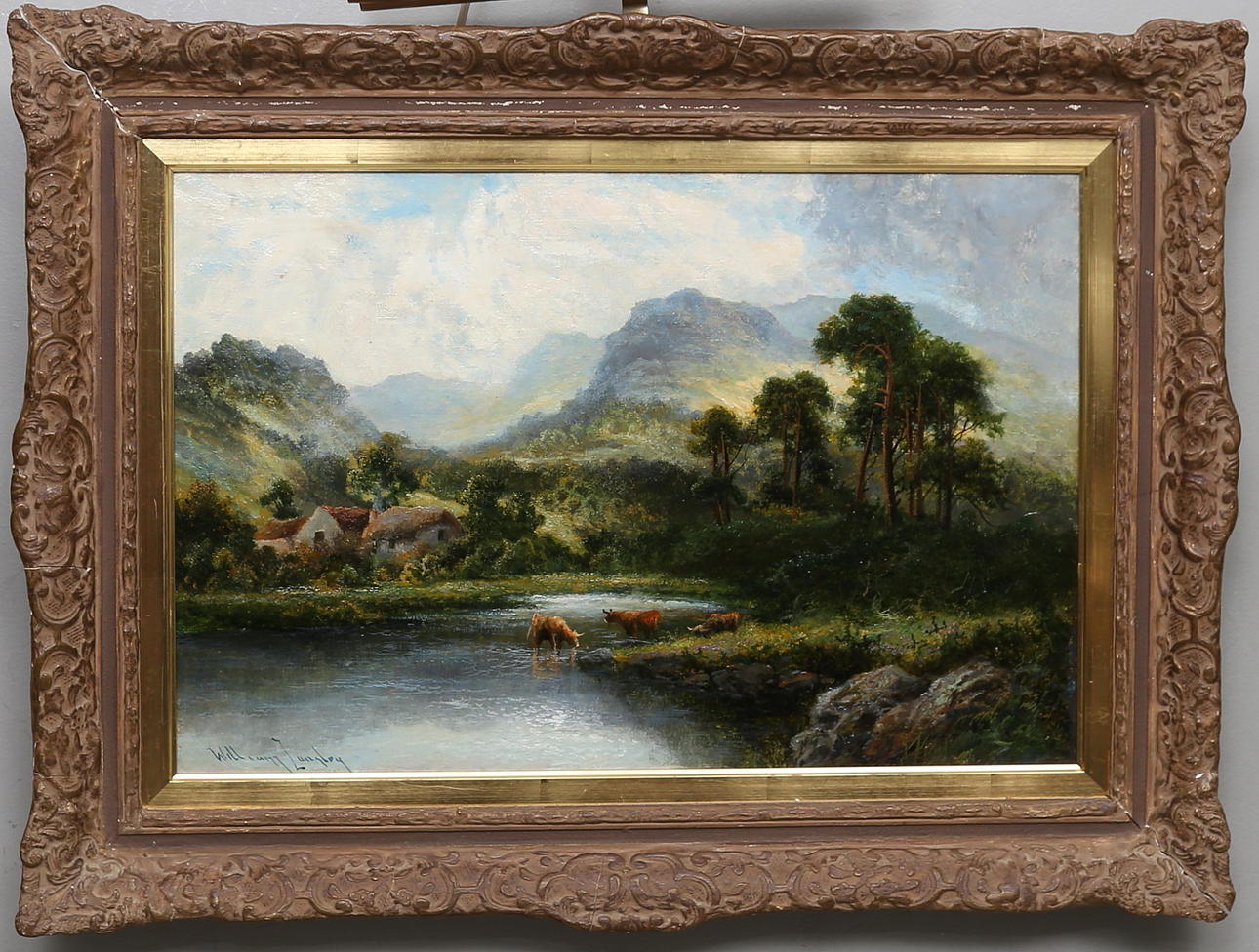 WILLIAM LANGLEY. Oil on canvas, signed.