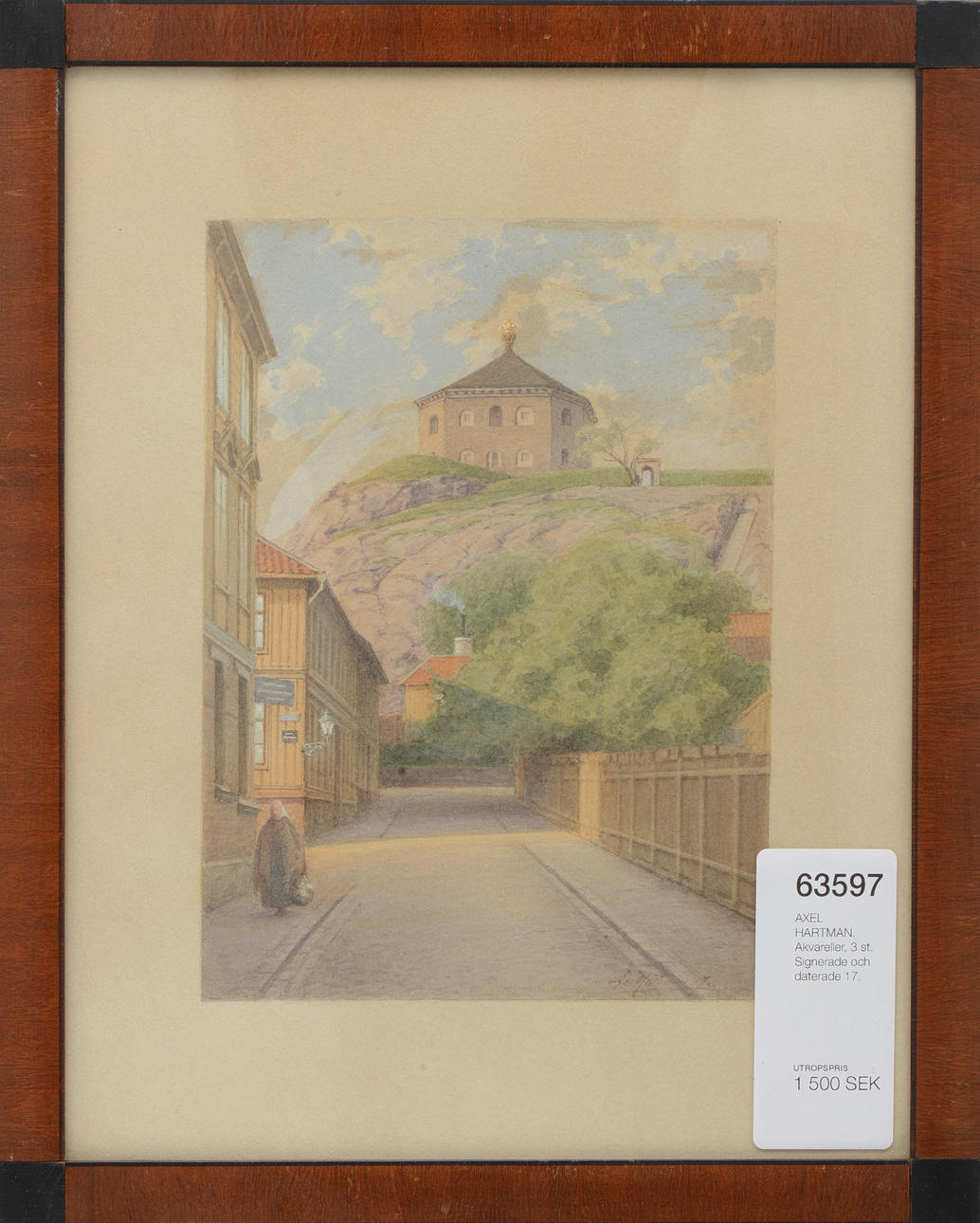 AXEL HARTMAN. Akvareller, 3 st. Signerade och daterade 17.