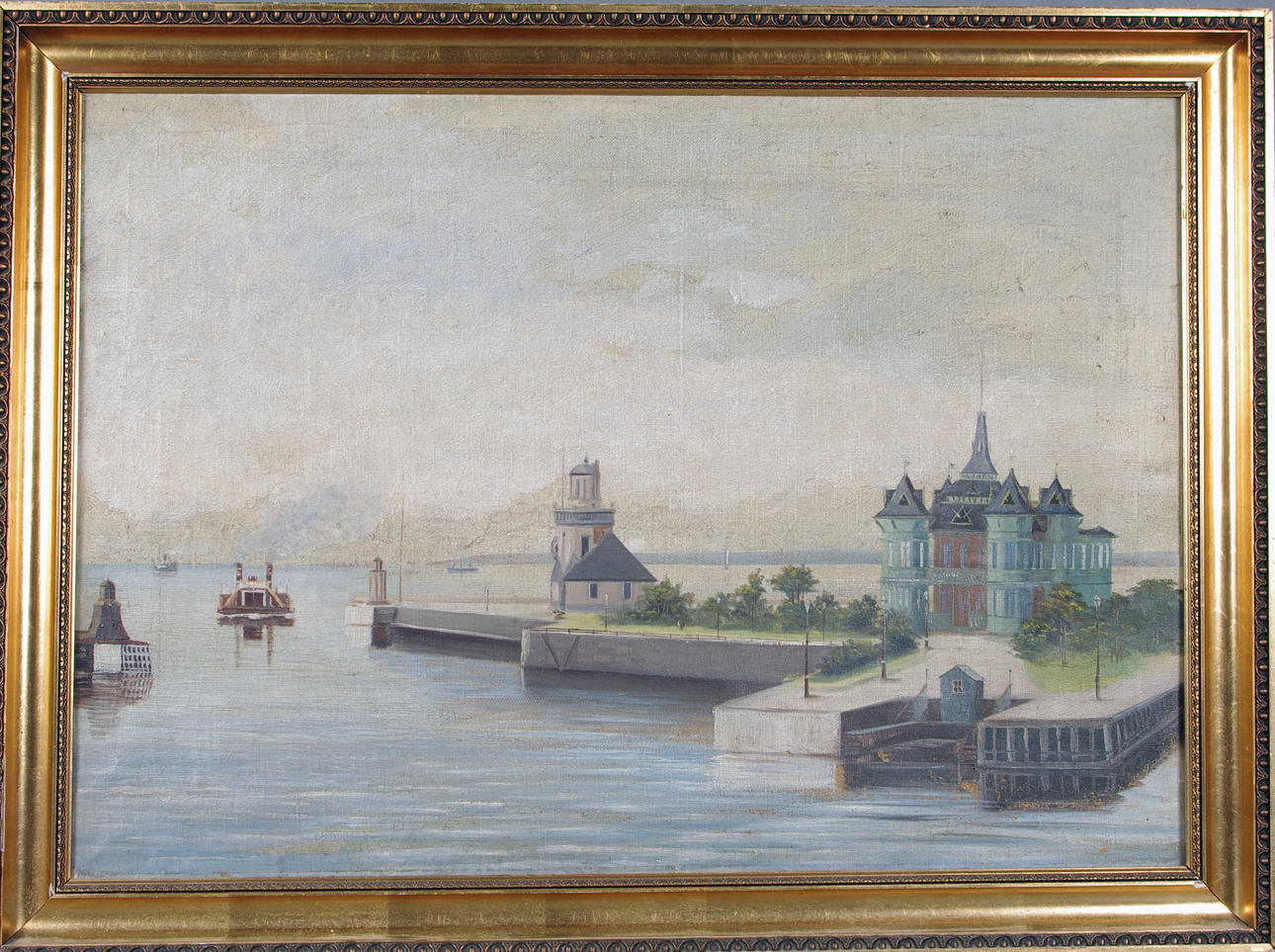 OKÄND KONSTNÄR. Parapeten Helsingborg, olja på duk, sekelskiftet 1800/1900.