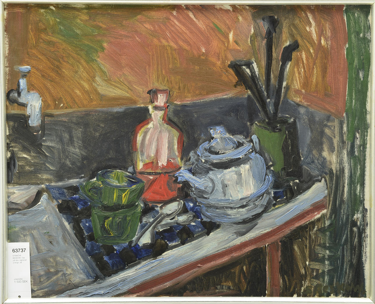 SYNNÖVE BESKOW. Olja på duk, signerad a tergo.