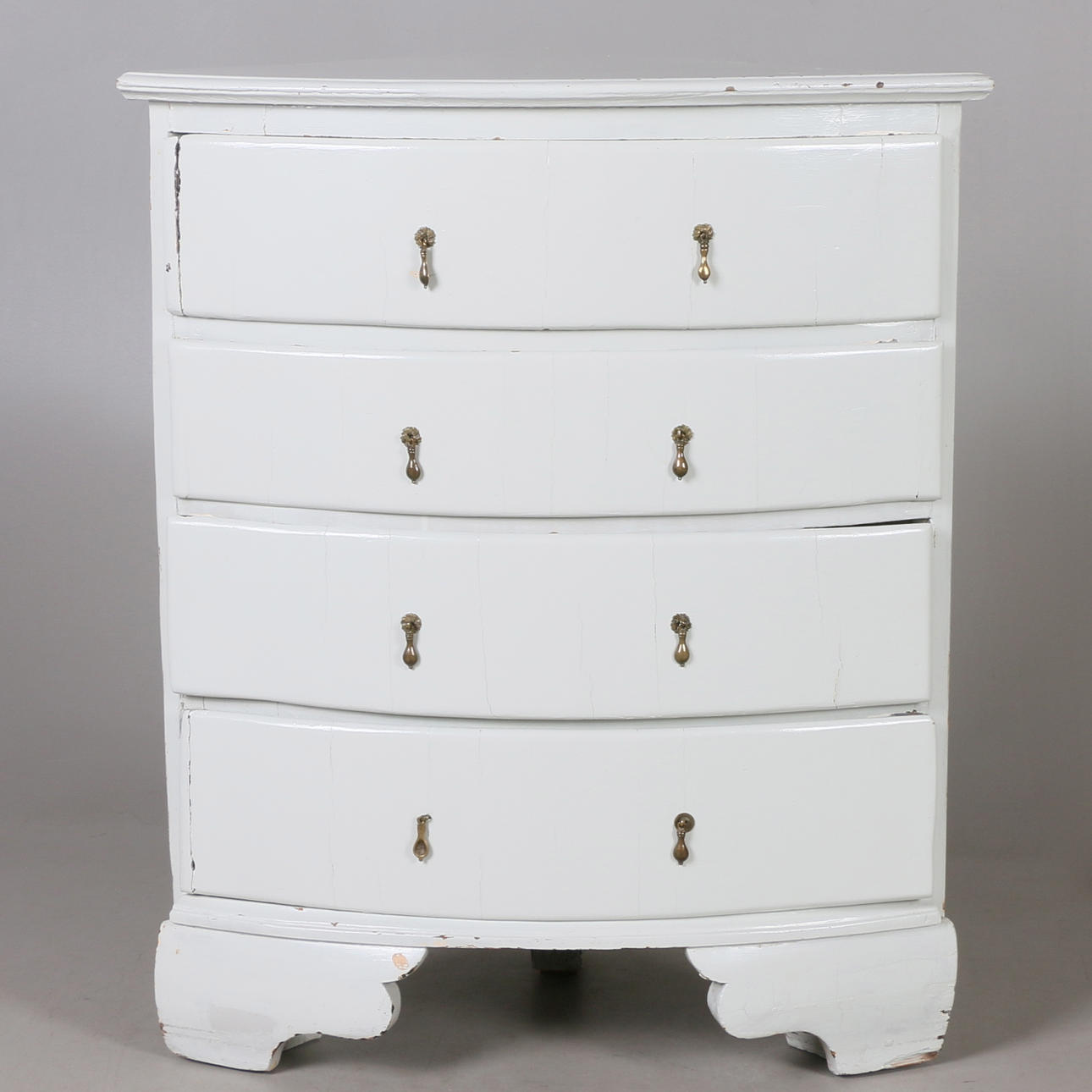 ECKSCHREIBTISCH, Kiefer, bemalt, 19. Jahrhundert.