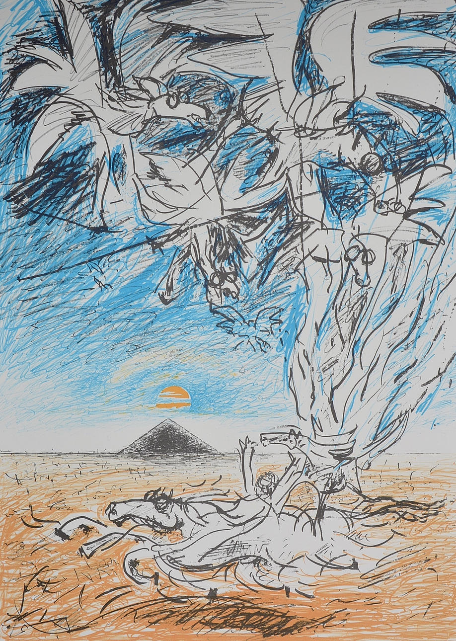 LARS HÅRD. Färglitografi.