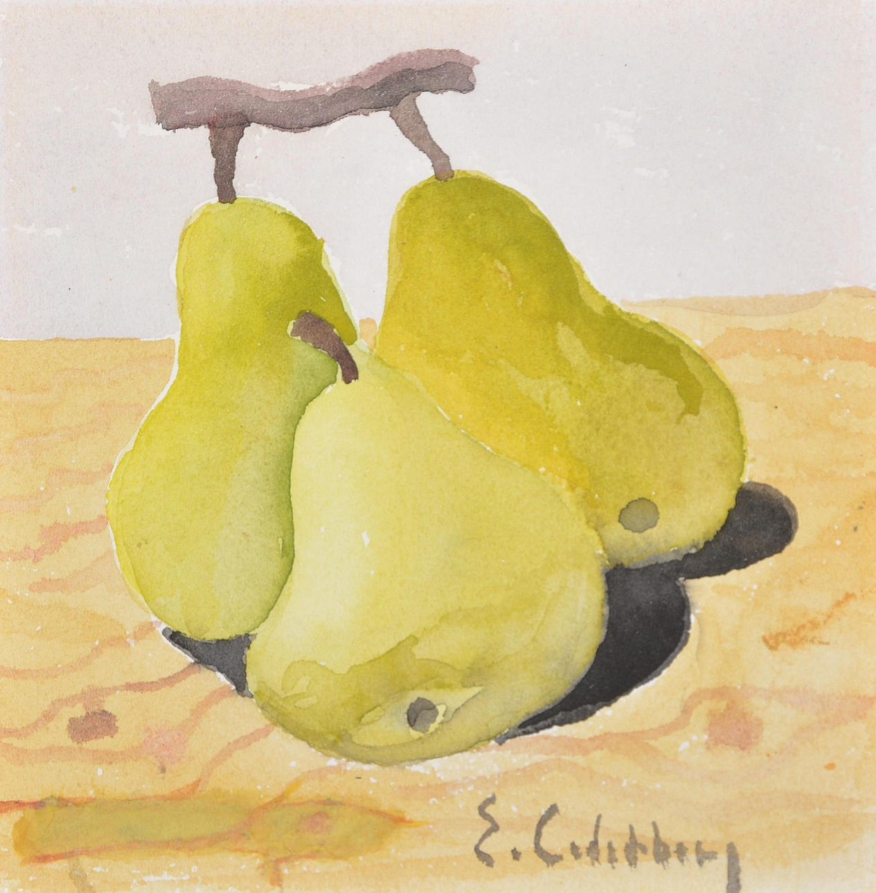 ERIC CEDERBERG. Akvarell.