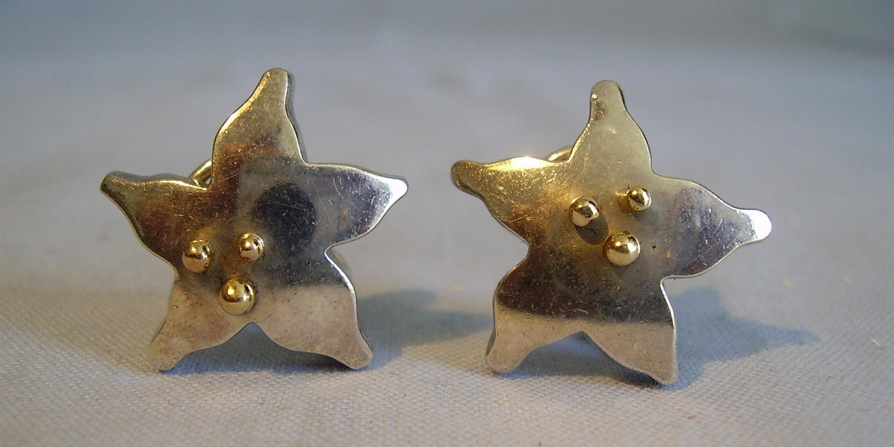 OHRCLIPS SILBER SEESTERNE.