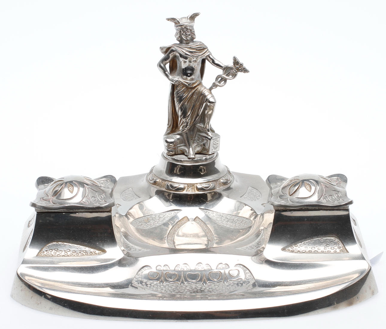 BORDSUPPSATS, metall, omkring 1900.