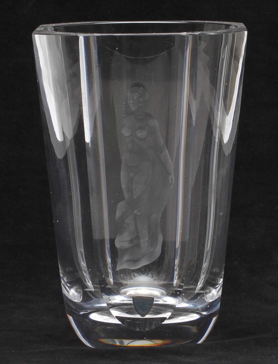 VAS, glas, Edward Hald, Orrefors, sign.