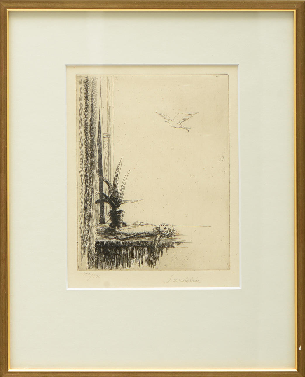 BÖRJE SANDELIN. Torrnål, signerad och numrerad, 452/530.
