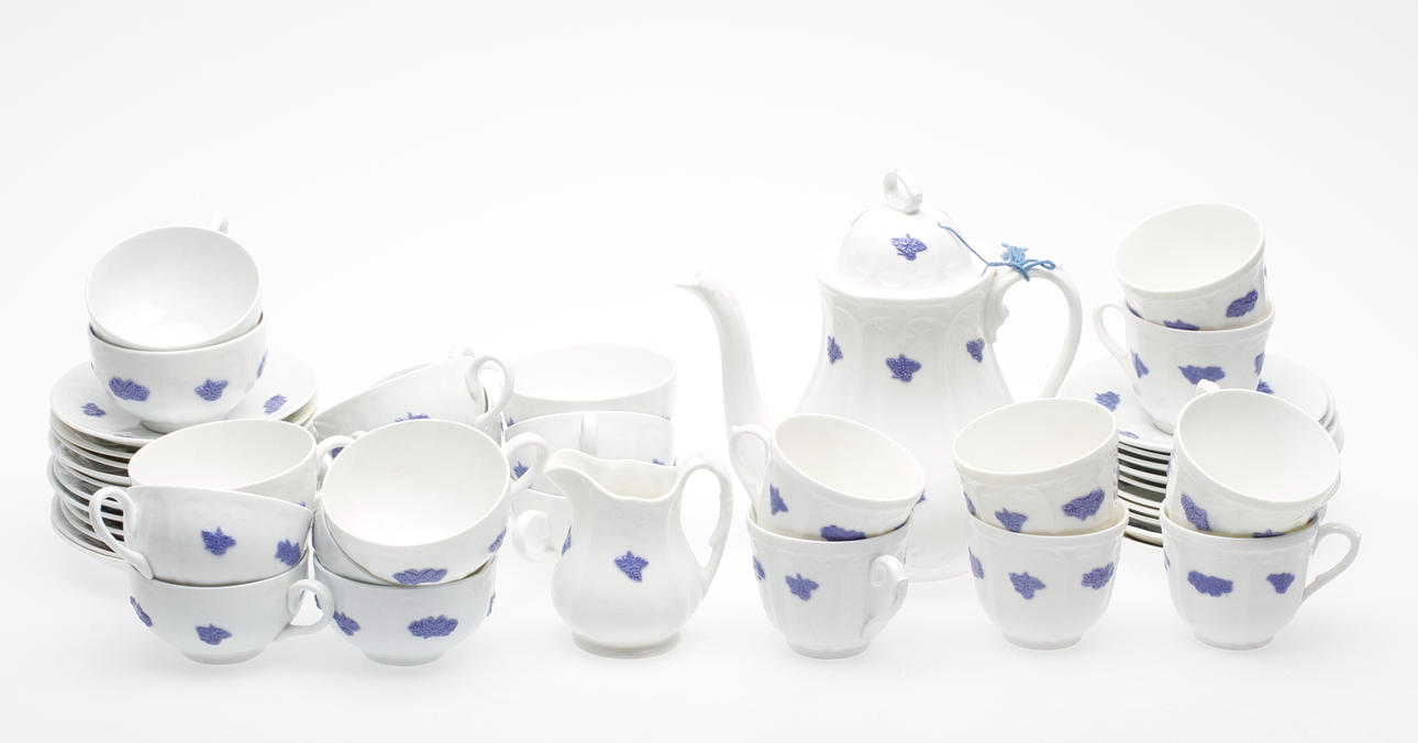 SERVISDELAR, porslin, 45 delar, "Blå Blom", Gustavsberg.