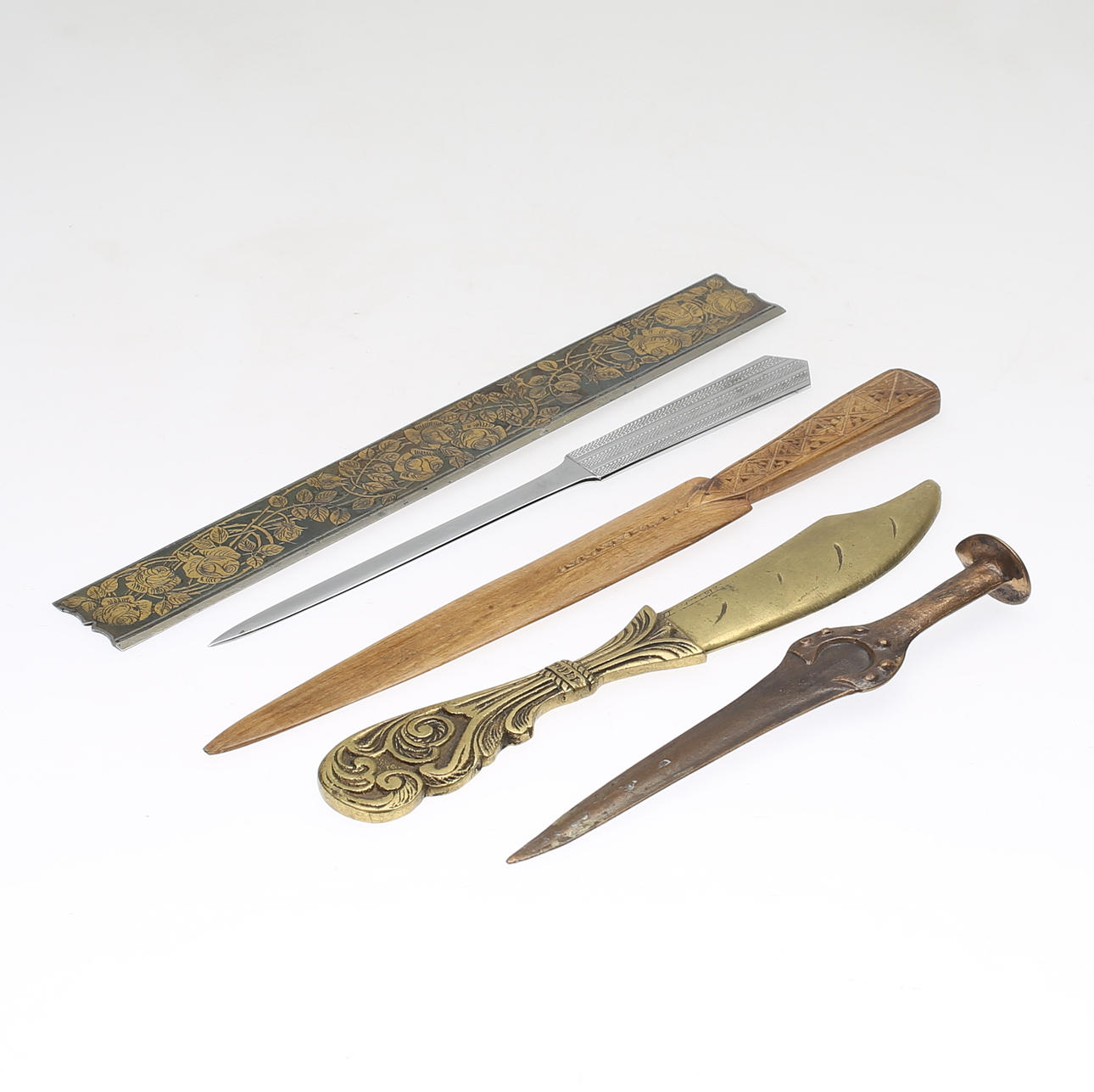 LETTER KNIVES, 5 pcs, 1900s.