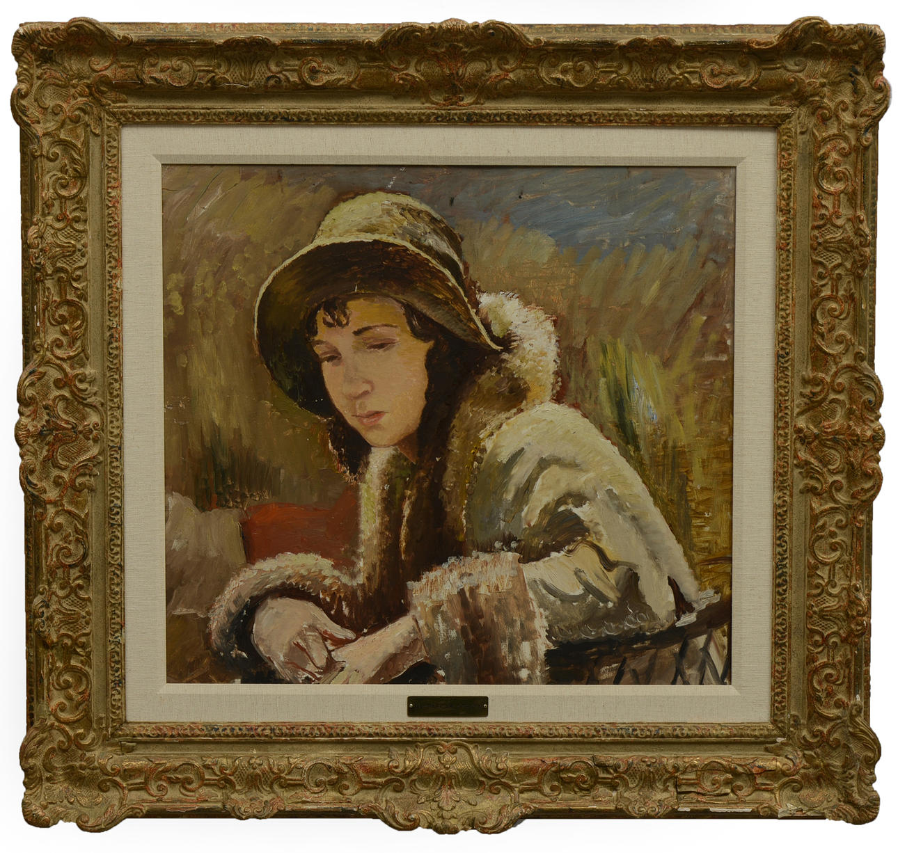 GUSTAF CARLSTRÖM. TILLSKRIVEN. Olja på pannå.