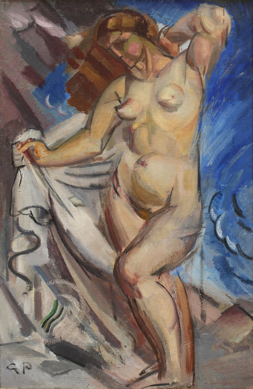 GEORG PAULI (1855-1935). Stående modell. Olja på duk.