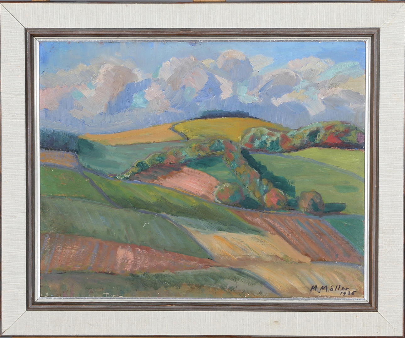 MAGNUS MÖLLER. Skåne motif, oil on Board, signed and dated 1935.