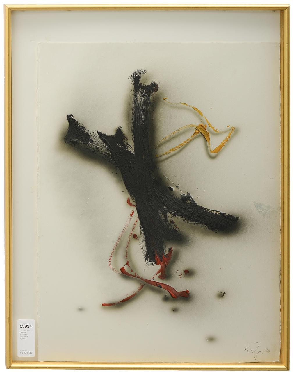 SVEN INGE DE MONÉR HÖGLUND. Blandteknik, signerad.