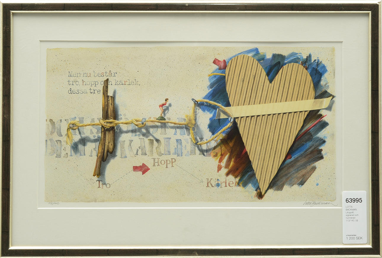 LOTTA BACKMAN. Litografi, signerad och numrerad 113/140.