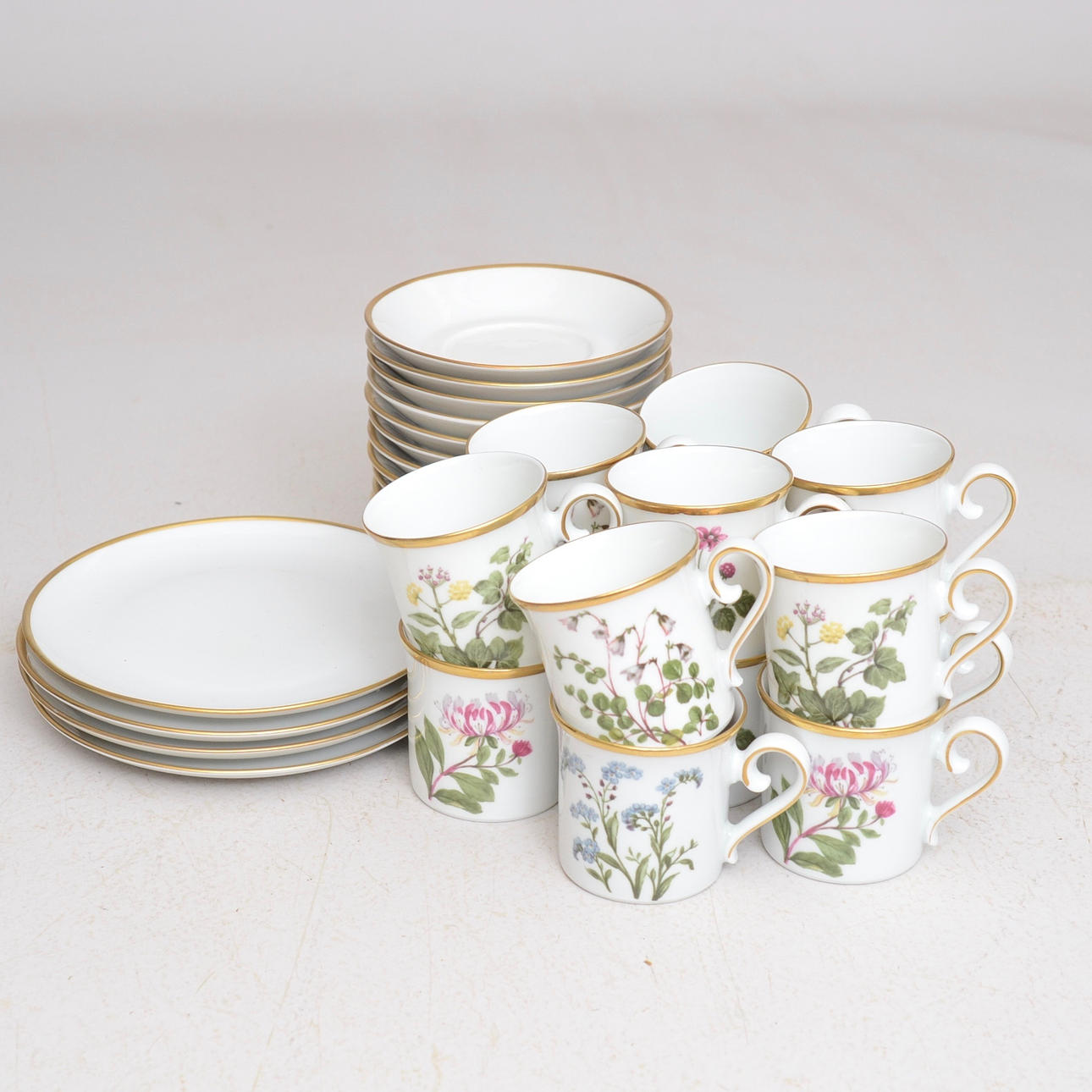 KAFFESERVIS, Svenska Landskapsblommor.