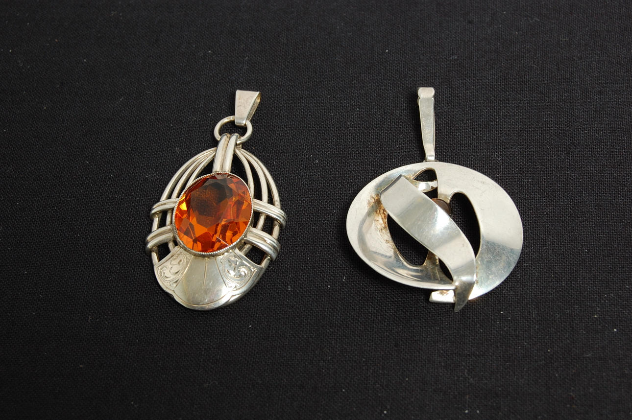 HÄNGE, silver, 2 st, 1960-70-tal.