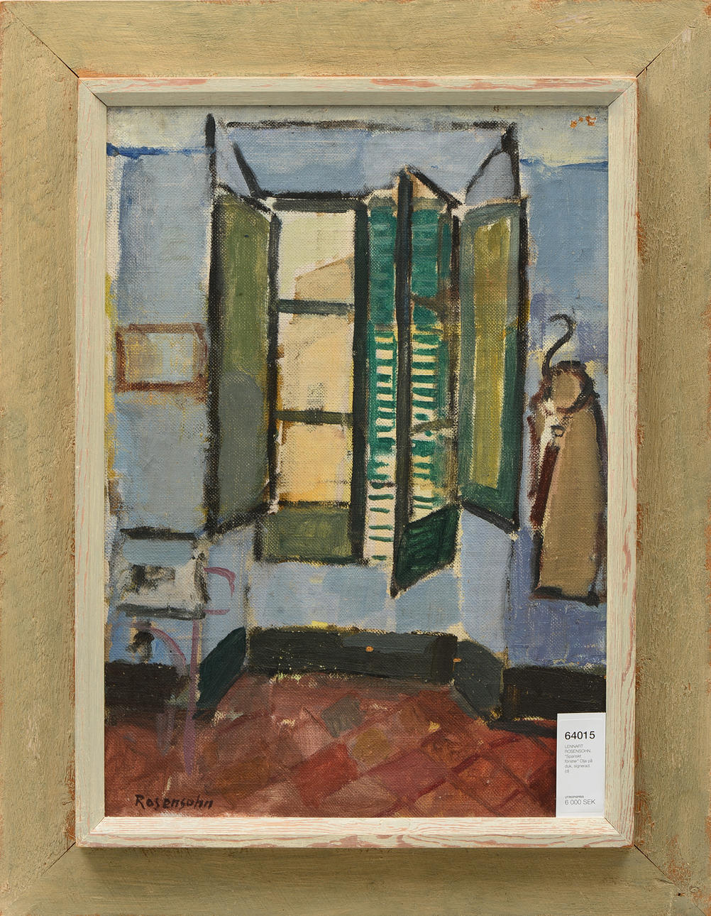LENNART ROSENSOHN. "Spanskt fönster" Olja på duk, signerad.