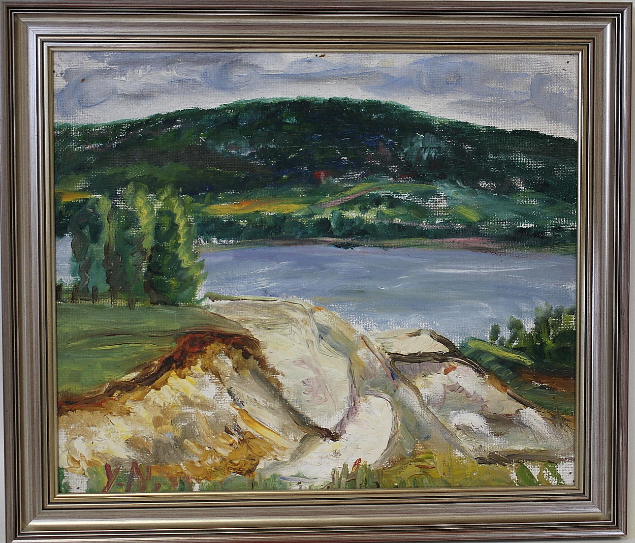 YNGVE NILSSON. oil on Board, River, signed YN.
