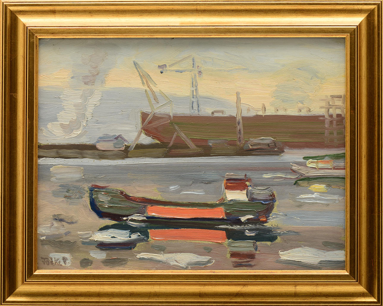 FOLKE PERSSON. Olja på duk, signerad.