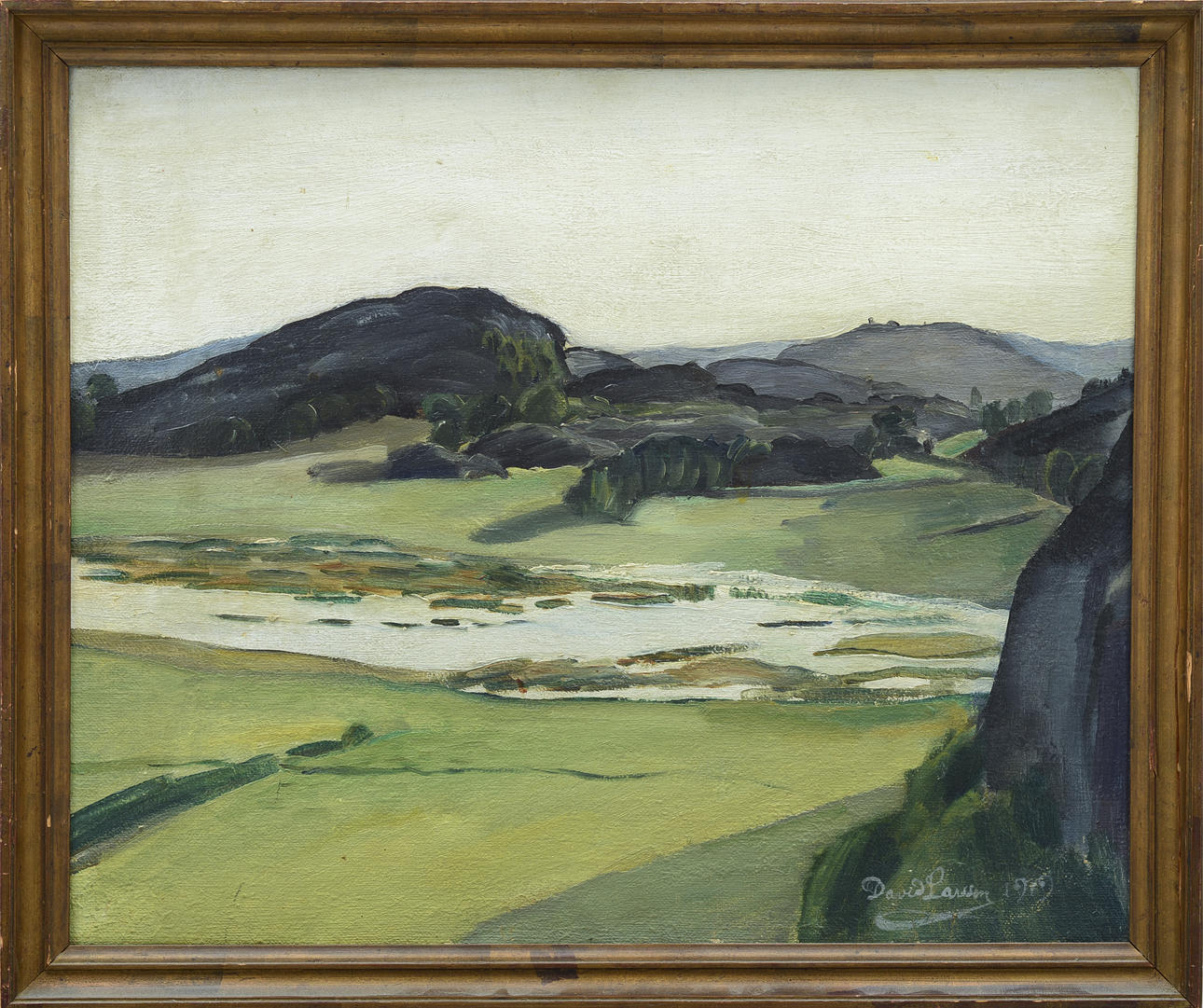 DAVID LARSSON. Olja på duk, signerad.