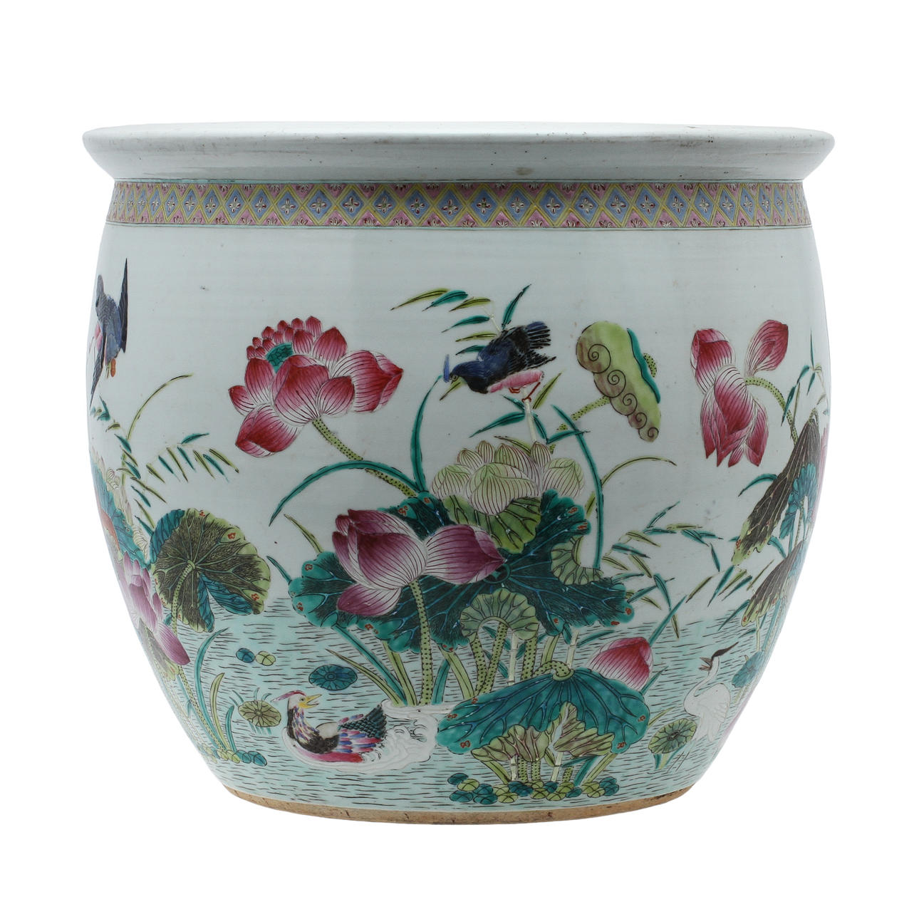 FISKBASSÄNG, porslin, Kina, 1800/1900-tal.