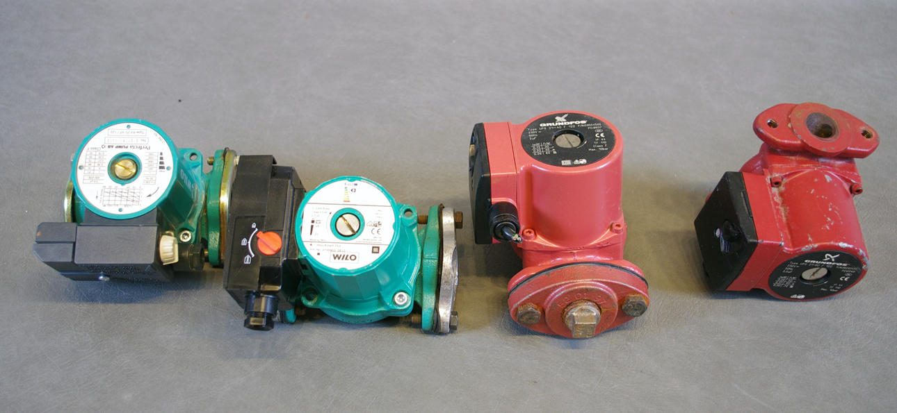 PUMPAR, Grundfos samt Wilo.