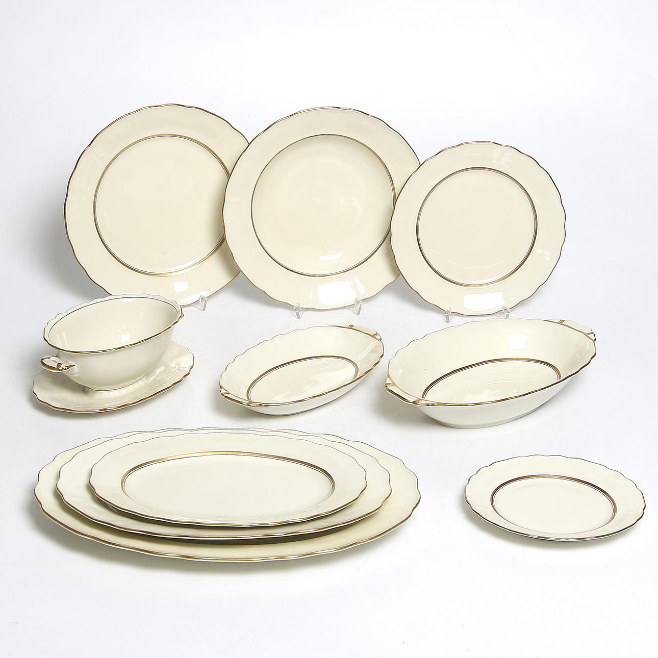 SERVISSDELAR, 56 delar, keramik, Lidköping, 1900-tal.