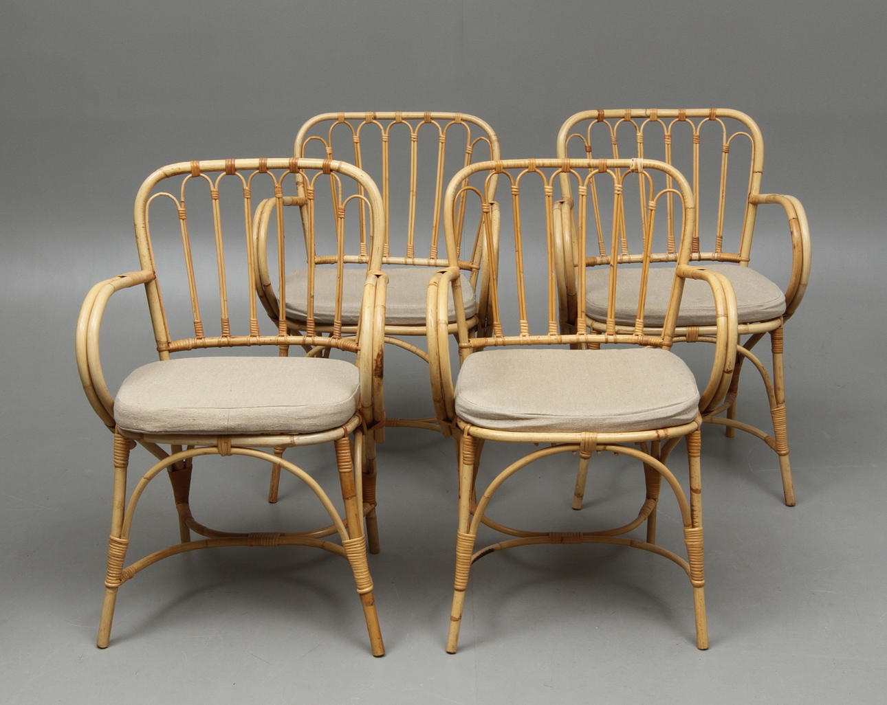 KARMSTOLAR, 4 st, rotting, 1900-tal.